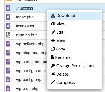 download htaccess fajl